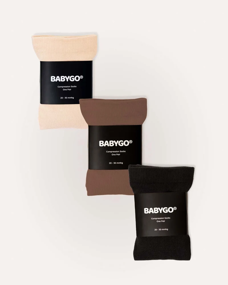 BABYGO® Schwangerschaftskompressionsstrümpfe | 3er-Pack