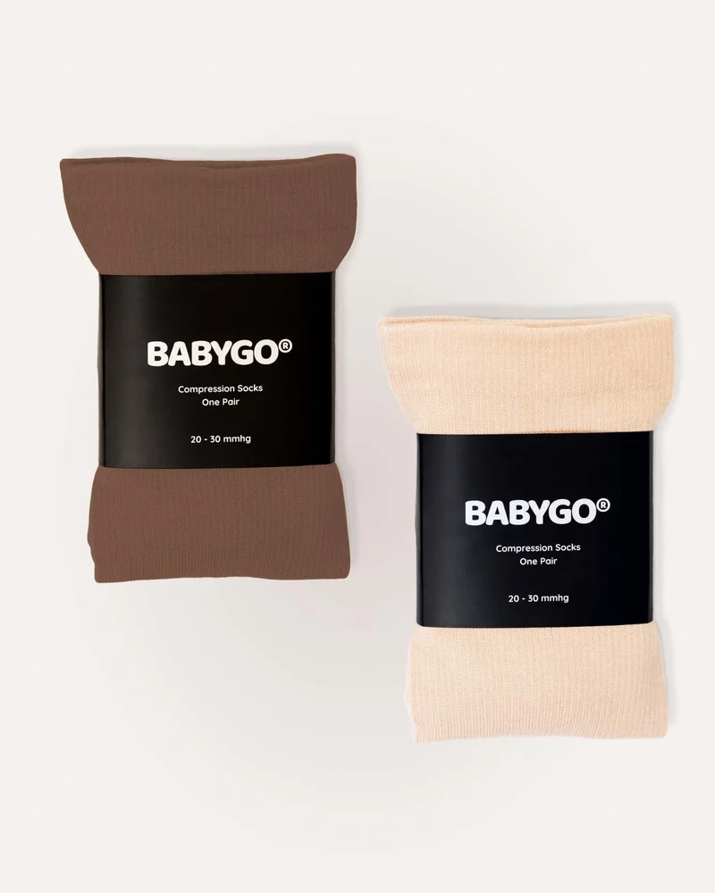 BABYGO® Schwangerschafts-Kompressionsstrümpfe | Doppelpack