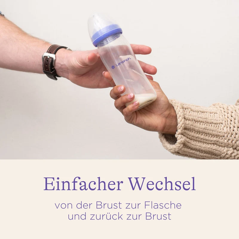 Glas-Babyflasche mit NaturalWave® Sauger 4 x 160 ml