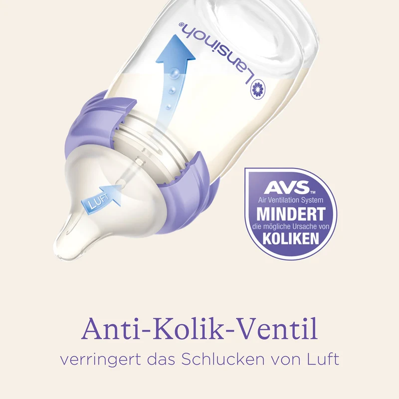 Glas-Babyflasche mit NaturalWave® Sauger 4 x 160 ml