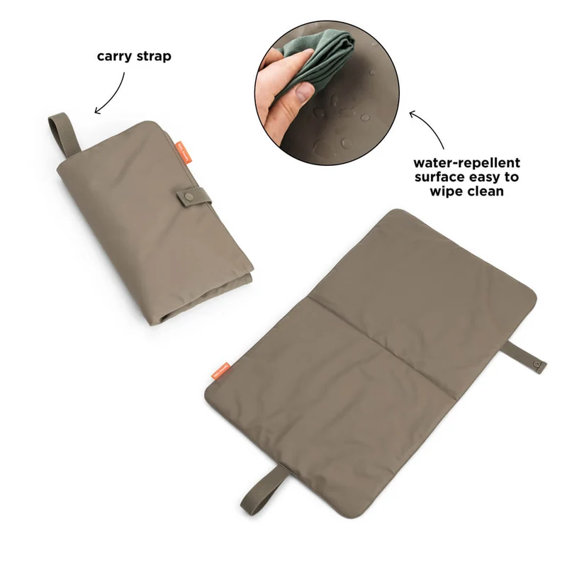 Foldbart pusleunderlag – Taupe
