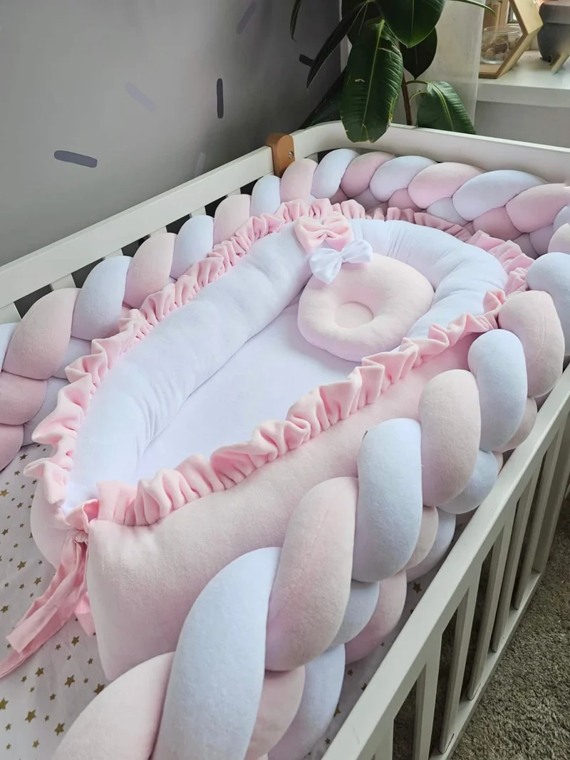 Baby Girl Bedding Set Light Pink - Princess Swan & Butterfly