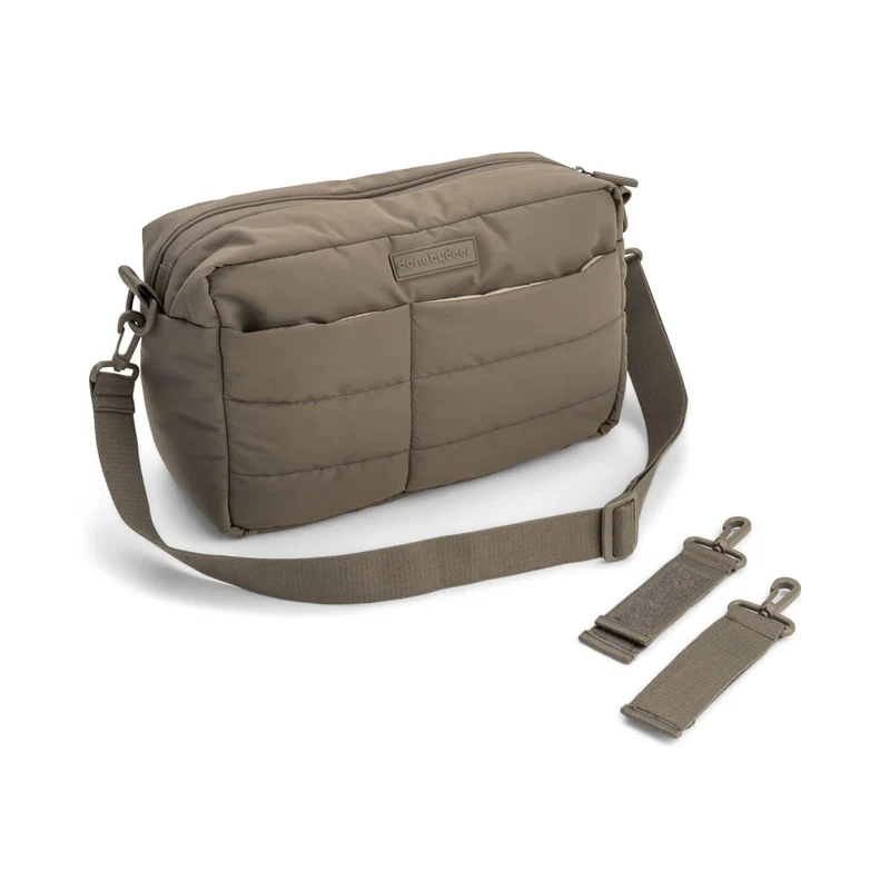 quiltet barnevognstaske – Taupe