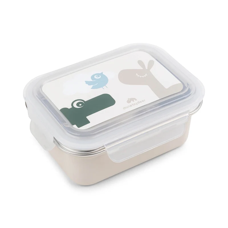 Deer friends duo - flaske 350 ml & metalmadkasse - sand