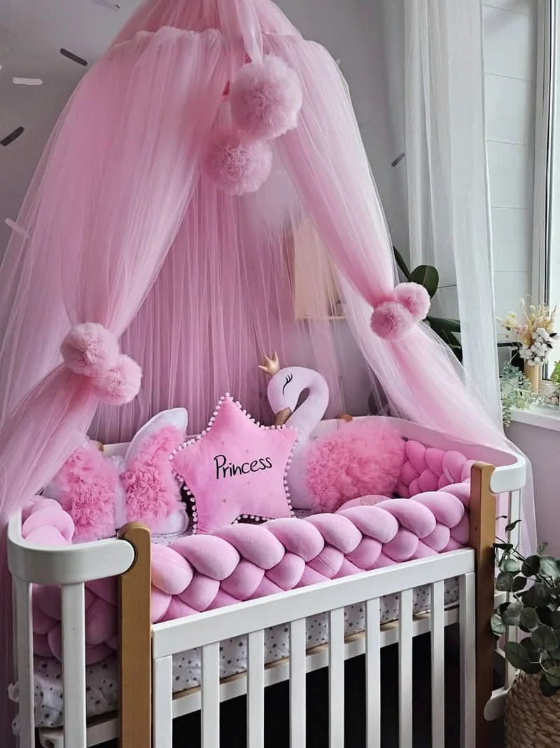 Baby Girl Bedding Set - Princess Swan, Star & Butterfly