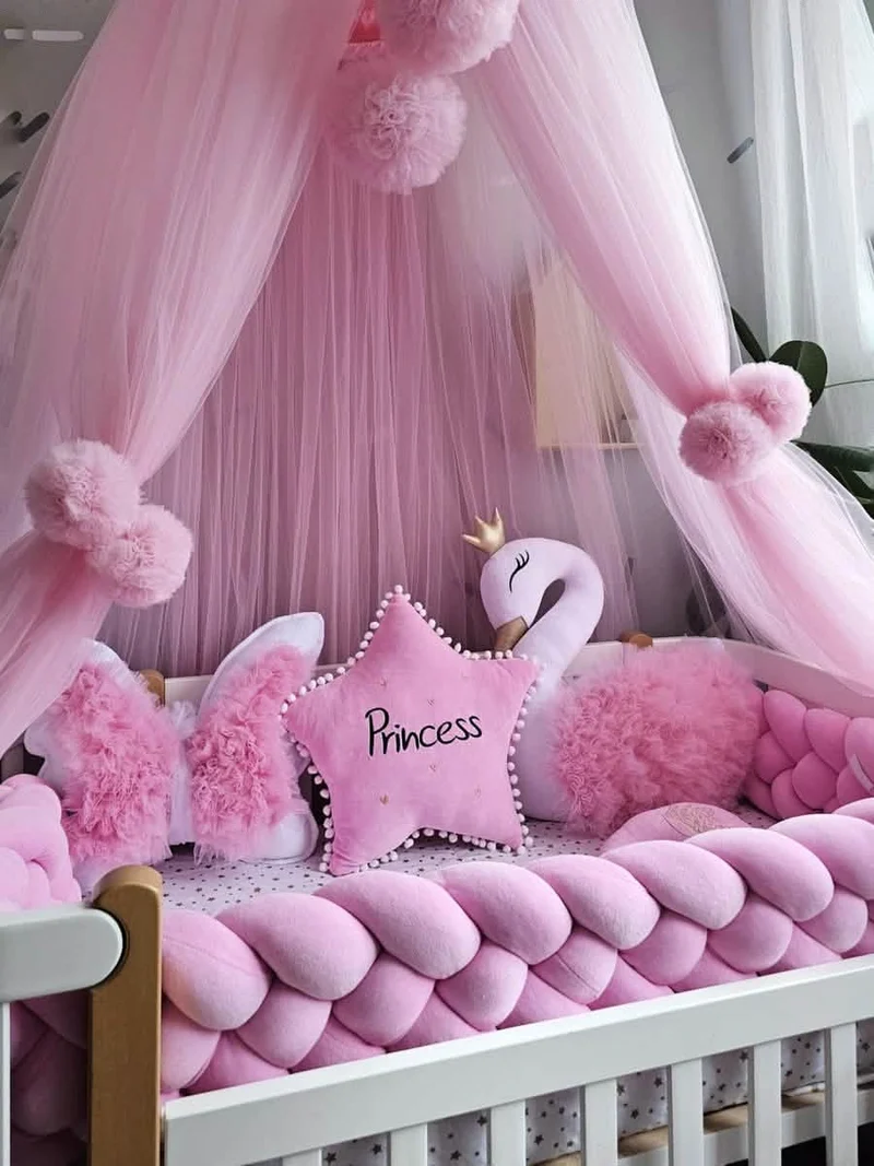 Baby Girl Bedding Set - Princess Swan, Star & Butterfly