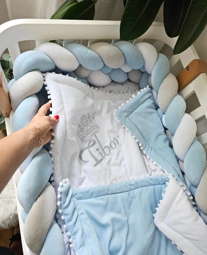 Baby Bedding Set - Braided Nursery Bumper