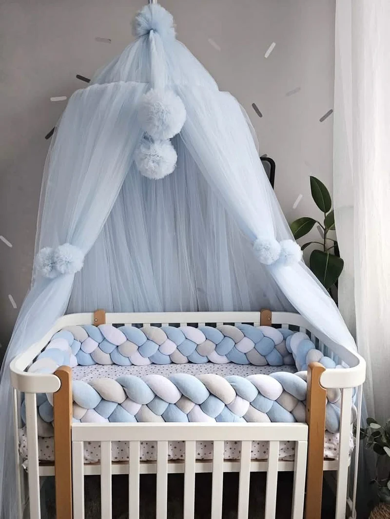 Double Braided Crib Bumper 20 cm for Boy