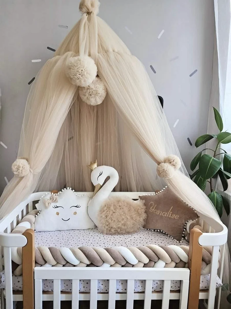 Baby Bedding Set - Princess Swan, Star & Cloud Pillows