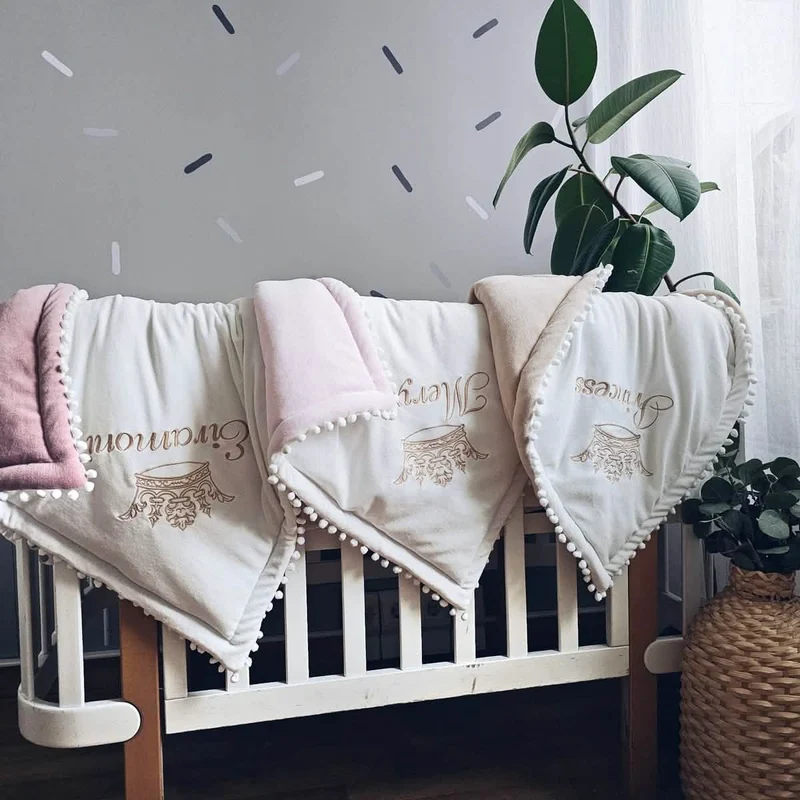 Baby Boy Bedding Set - Cloud Face, Star & Moon Pillows