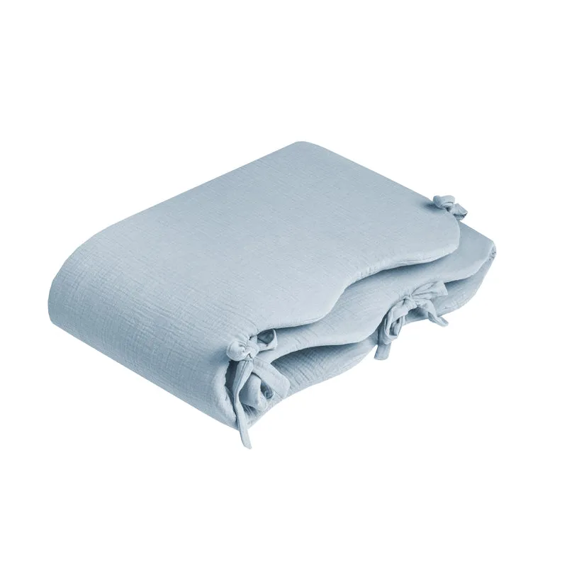 Nestchen Wave aus Baumwollmusselin, Denim