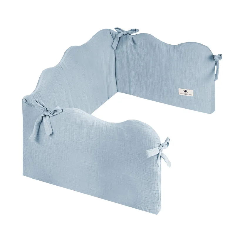 Nestchen Wave aus Baumwollmusselin, Denim