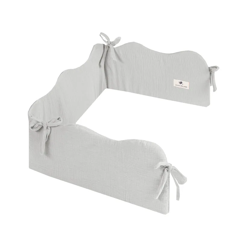 Nestchen Wave S aus Baumwollmusselin, Grey