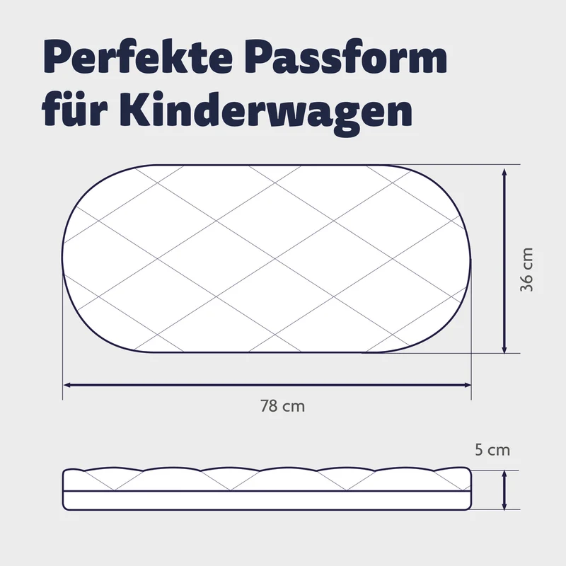 Kinderwagenmatratze Allegro 78x36 cm