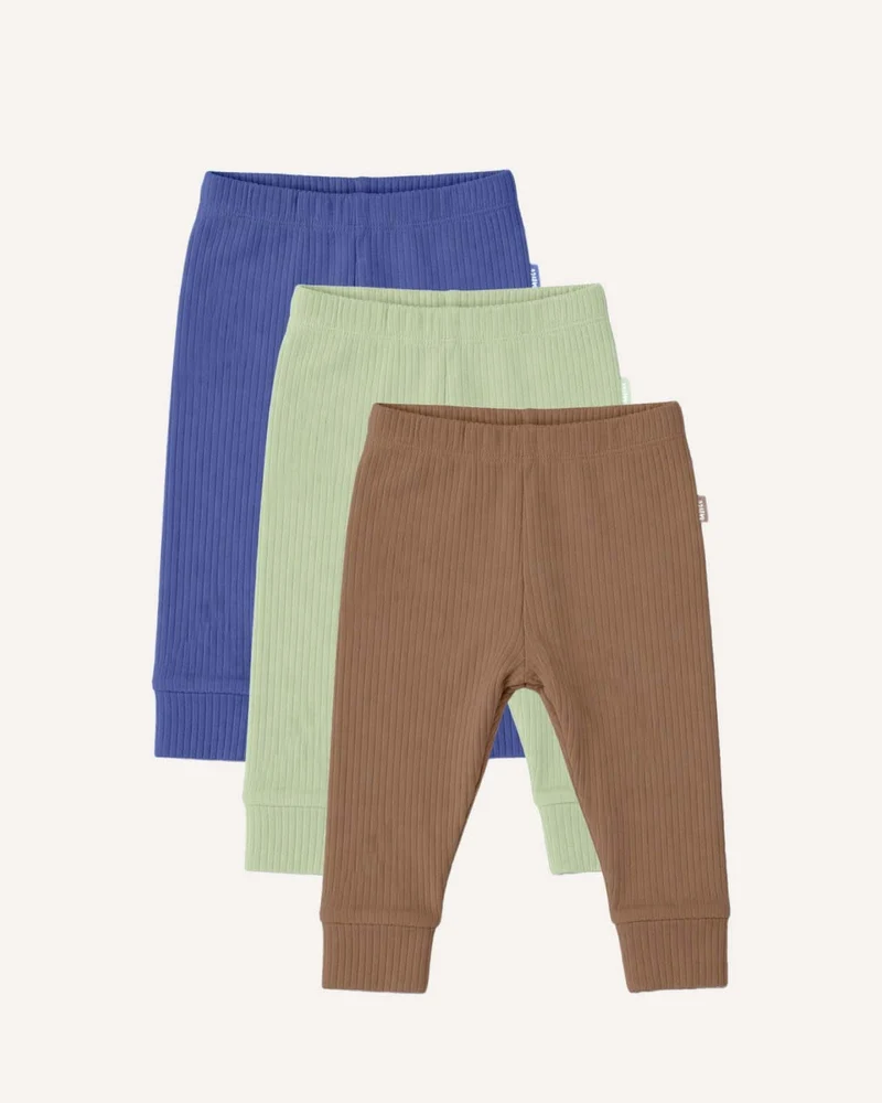 BABYGO® Gerippte Baby-Leggings | 3er-Pack