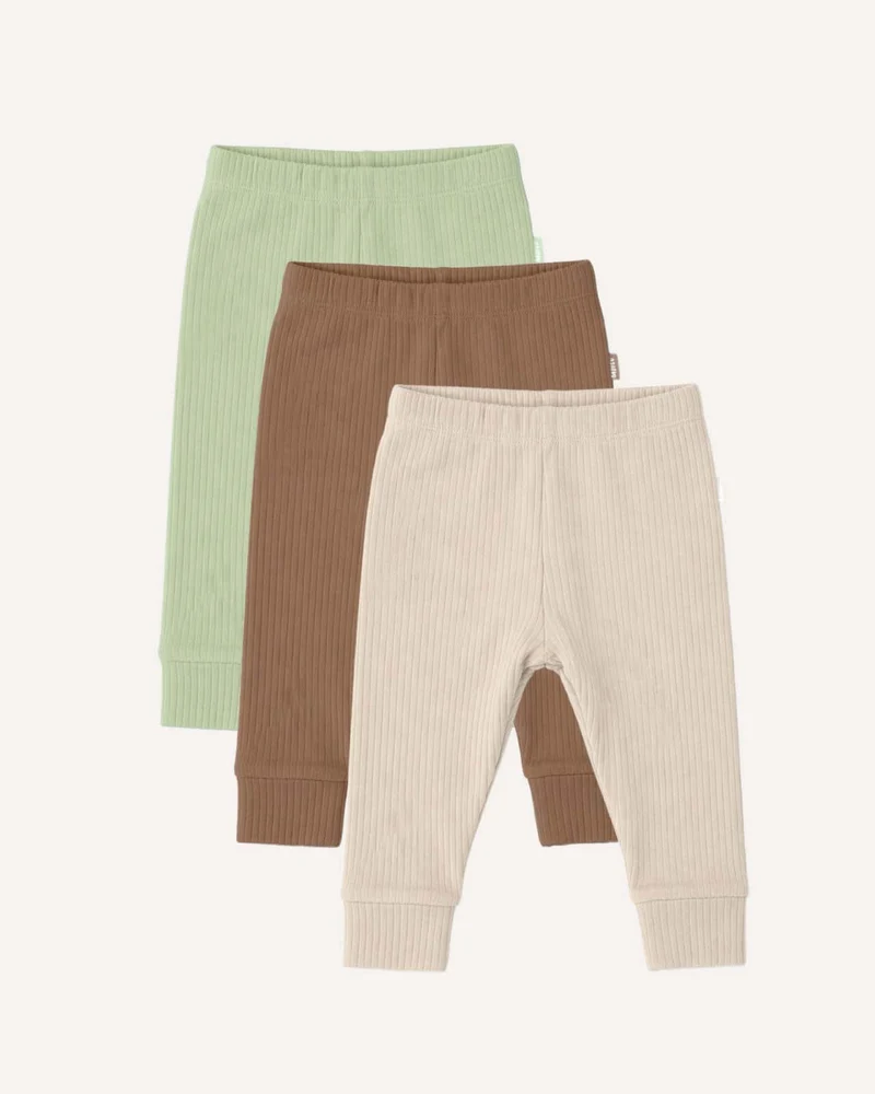 BABYGO® Gerippte Baby-Leggings | 3er-Pack