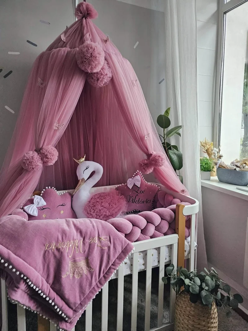 Luxury Baby Bedding Set for Girl Dry Rose