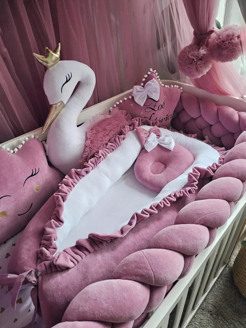Luxury Baby Bedding Set for Girl Dry Rose