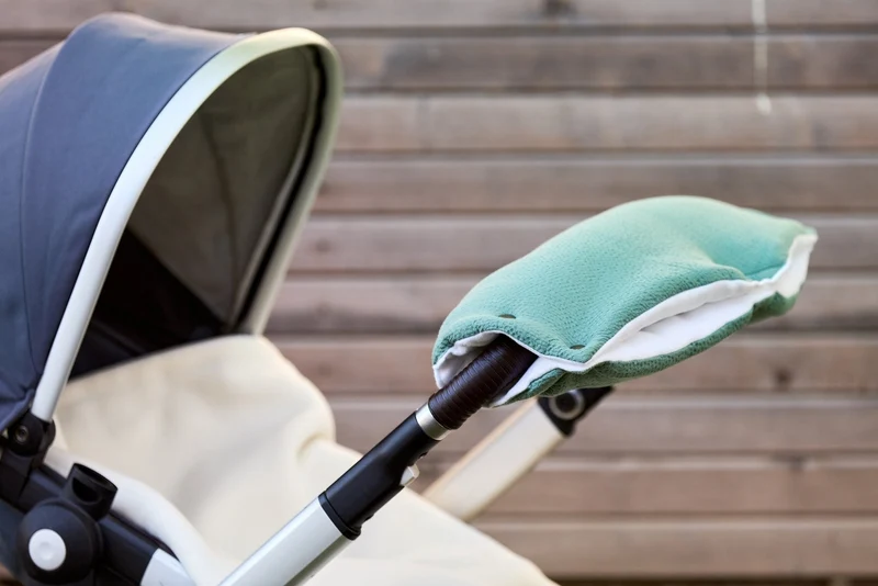 Kinderwagenmuff aus Doppelkrepp – weich & robust, 100 % Baumwolle