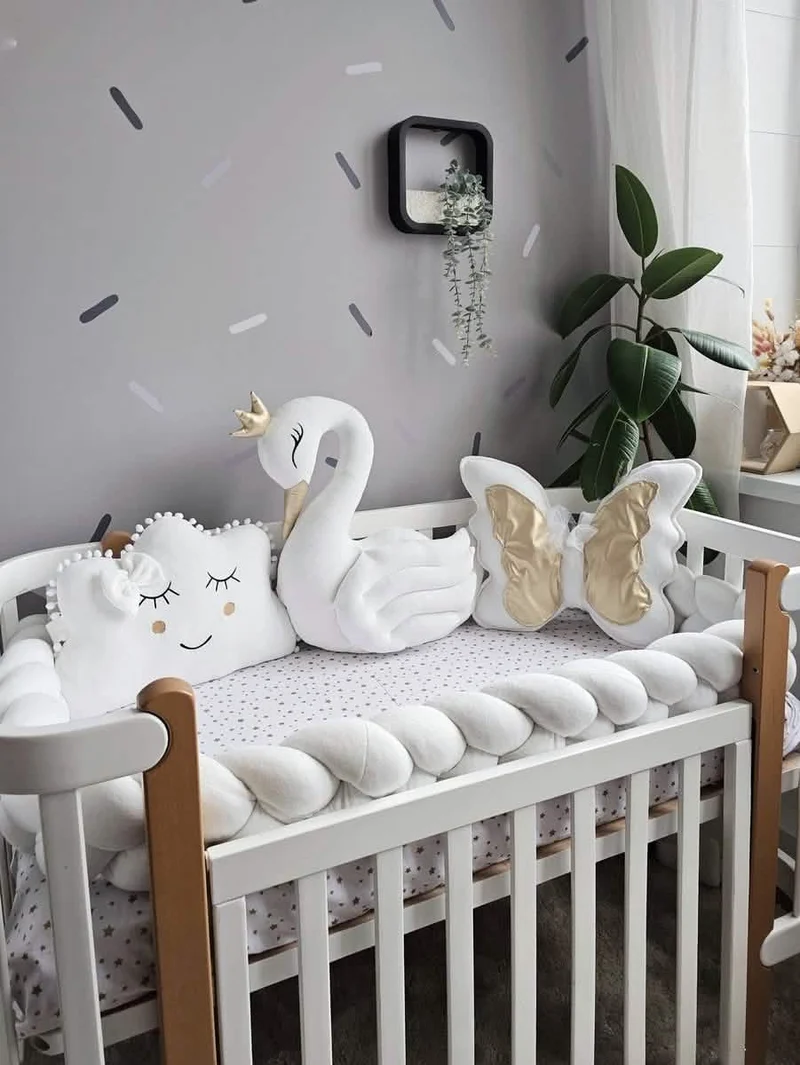 Baby Bedding Set Creamy - Princess Swan, Cloud & Butterfly