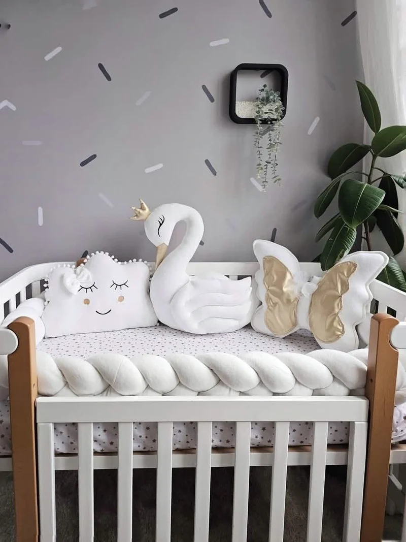 Baby Bedding Set Creamy - Princess Swan, Cloud & Butterfly