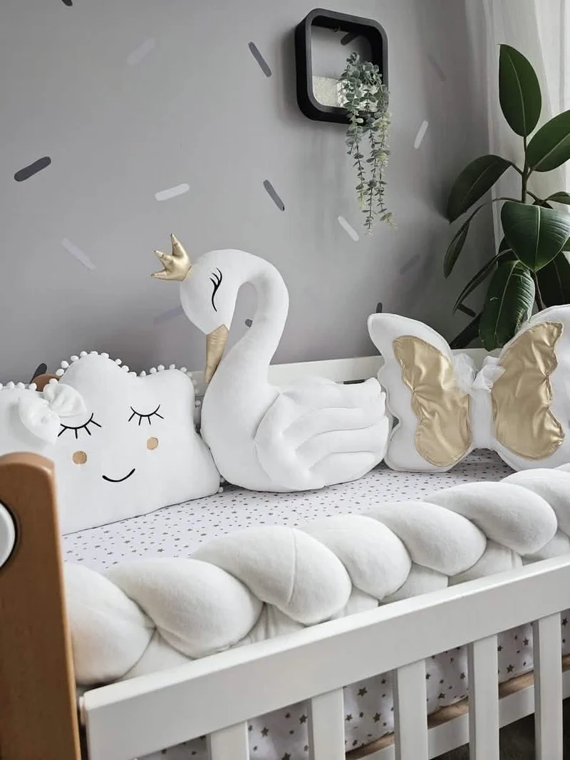 Baby Bedding Set Creamy - Princess Swan, Cloud & Butterfly