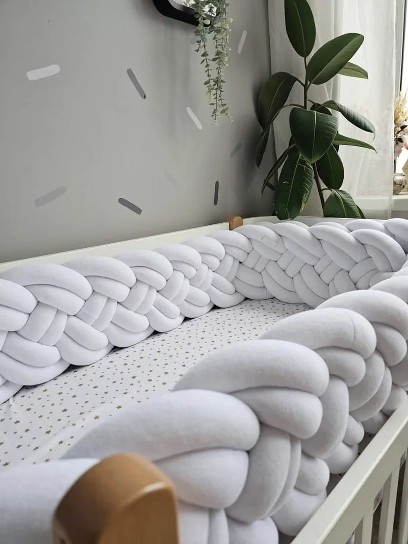 Crib Bumper White 25 cm