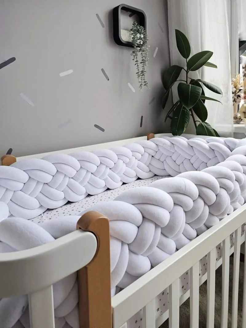 Crib Bumper White 25 cm