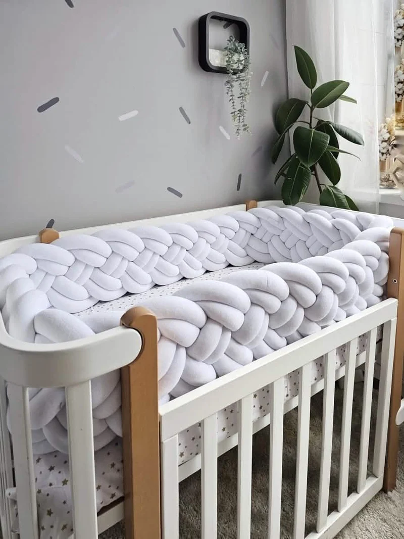 Crib Bumper White 25 cm