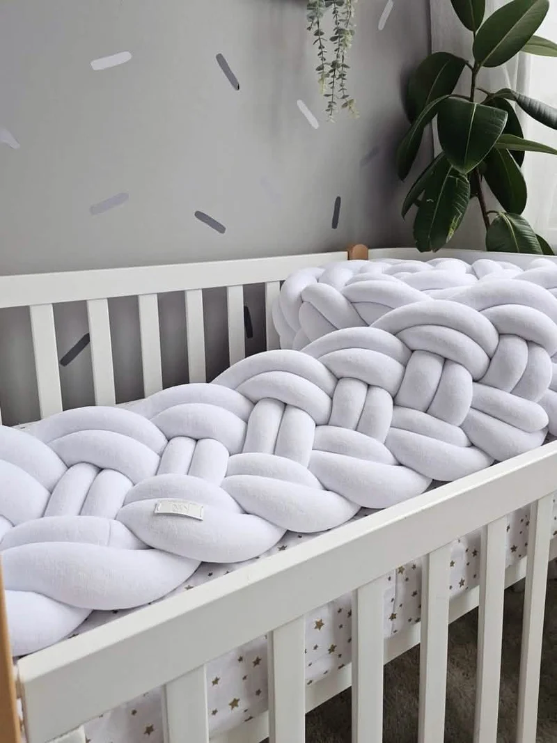 Crib Bumper White 25 cm