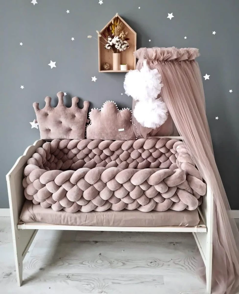 Triple Braided Crib Bumper 30 cm