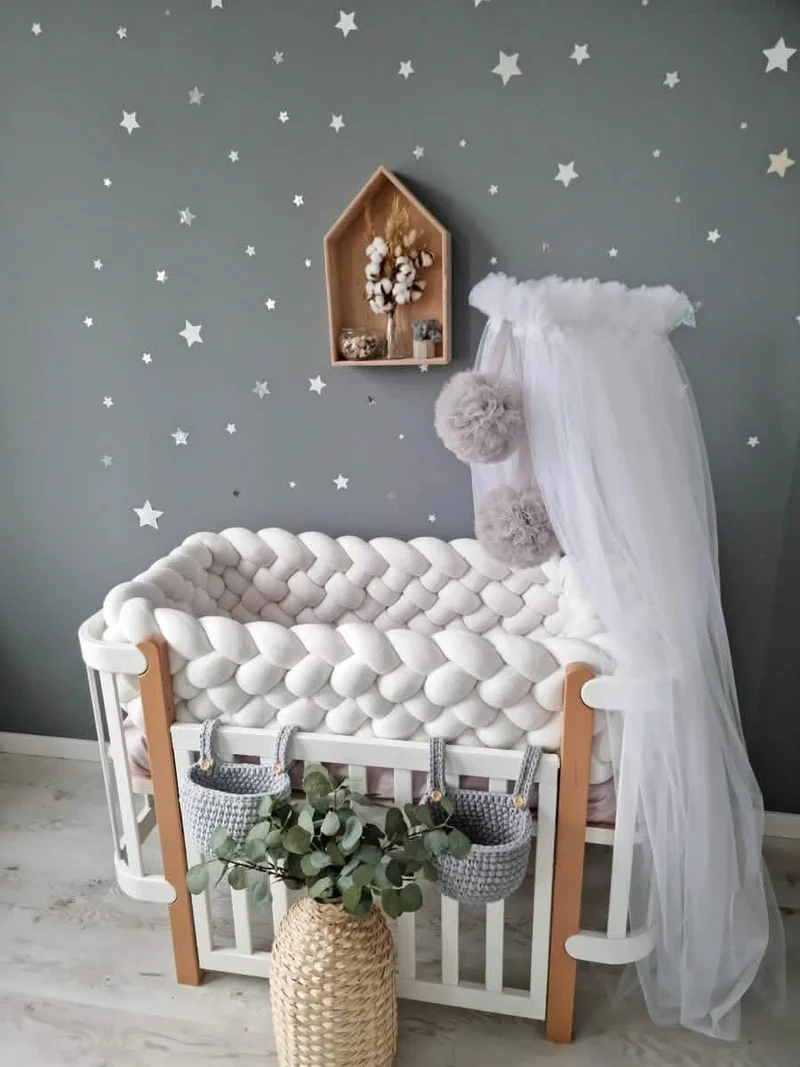 Triple Braided Crib Bumper 30 cm