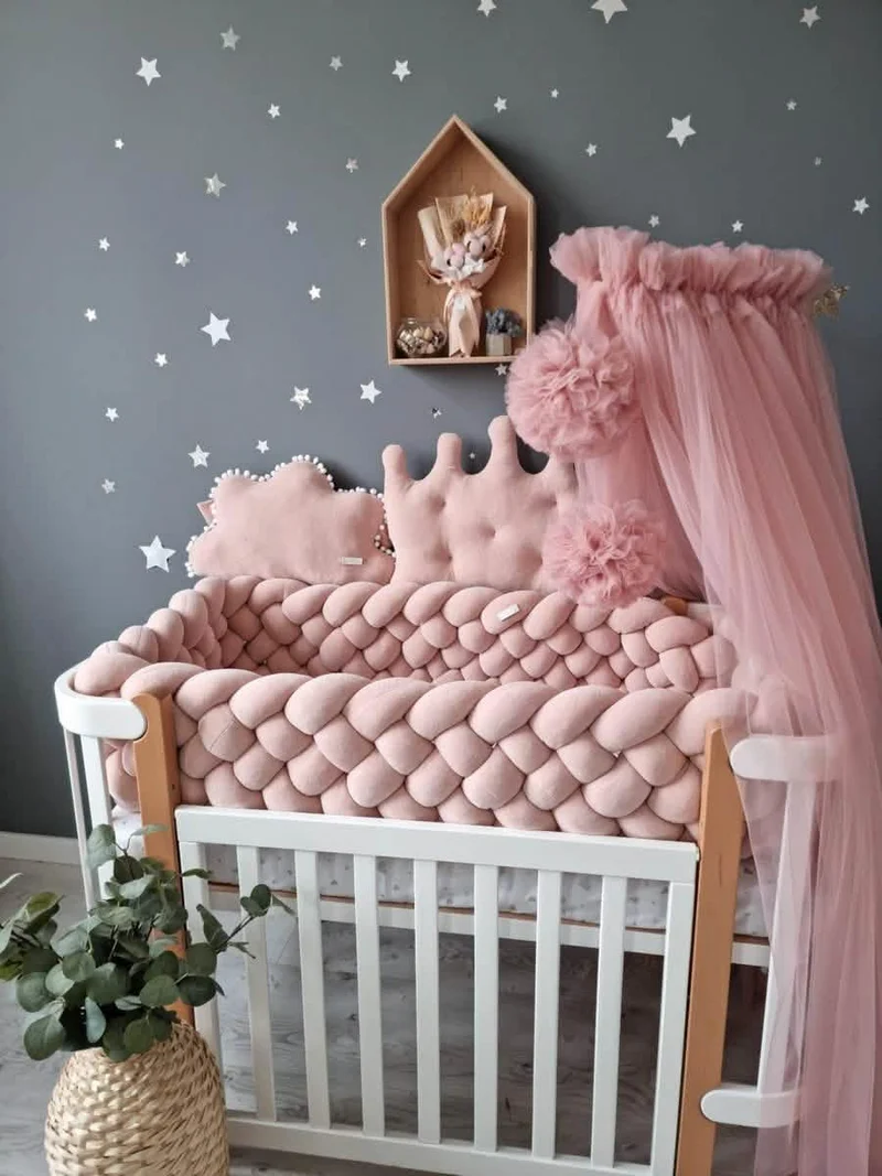Triple Braided Crib Bumper 30 cm