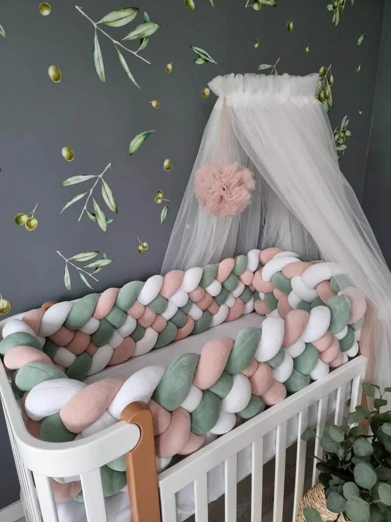 Triple Braided Crib Bumper 30 cm