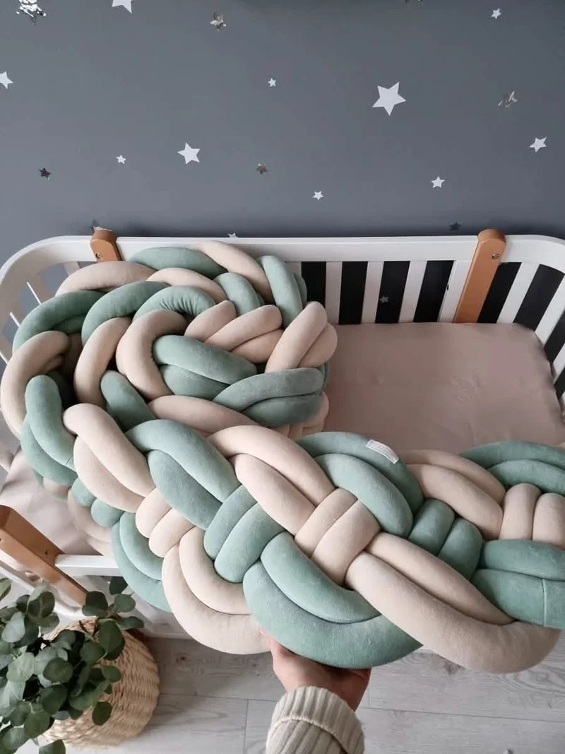 Braided Crib Bumper 25 cm - Gender Neutral