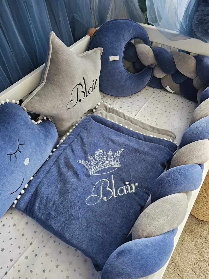 Baby Boy Nursery Bedding Set Indigo