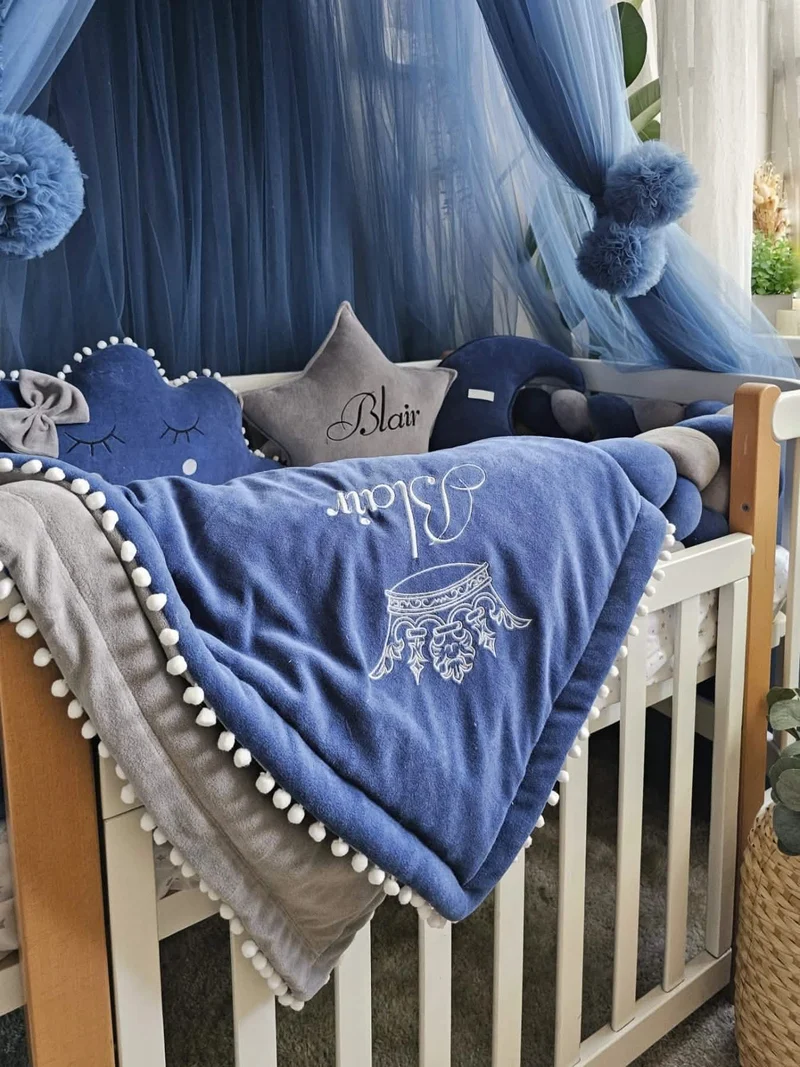 Baby Boy Nursery Bedding Set Indigo