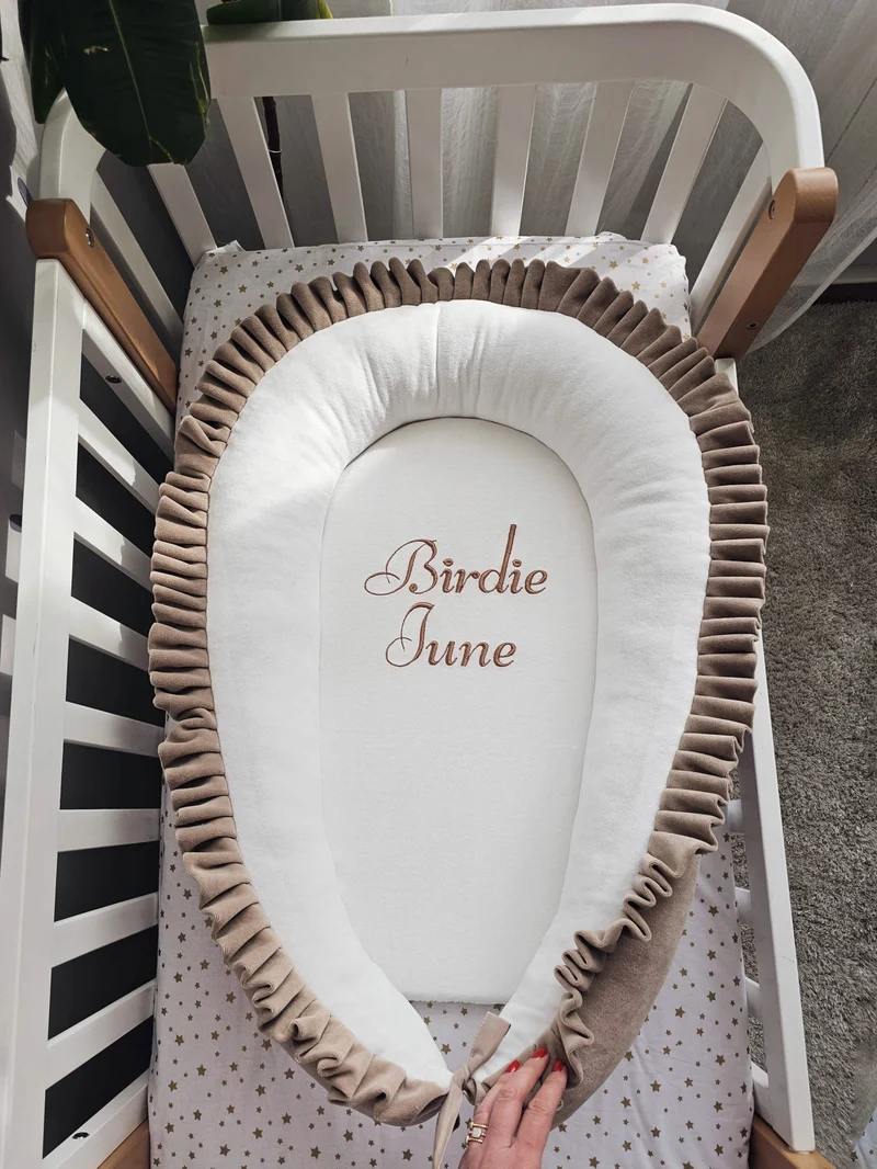 Personalized Lavender Baby Nest with Name