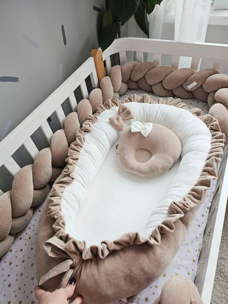 Newborn Cotton Velour Baby Nest