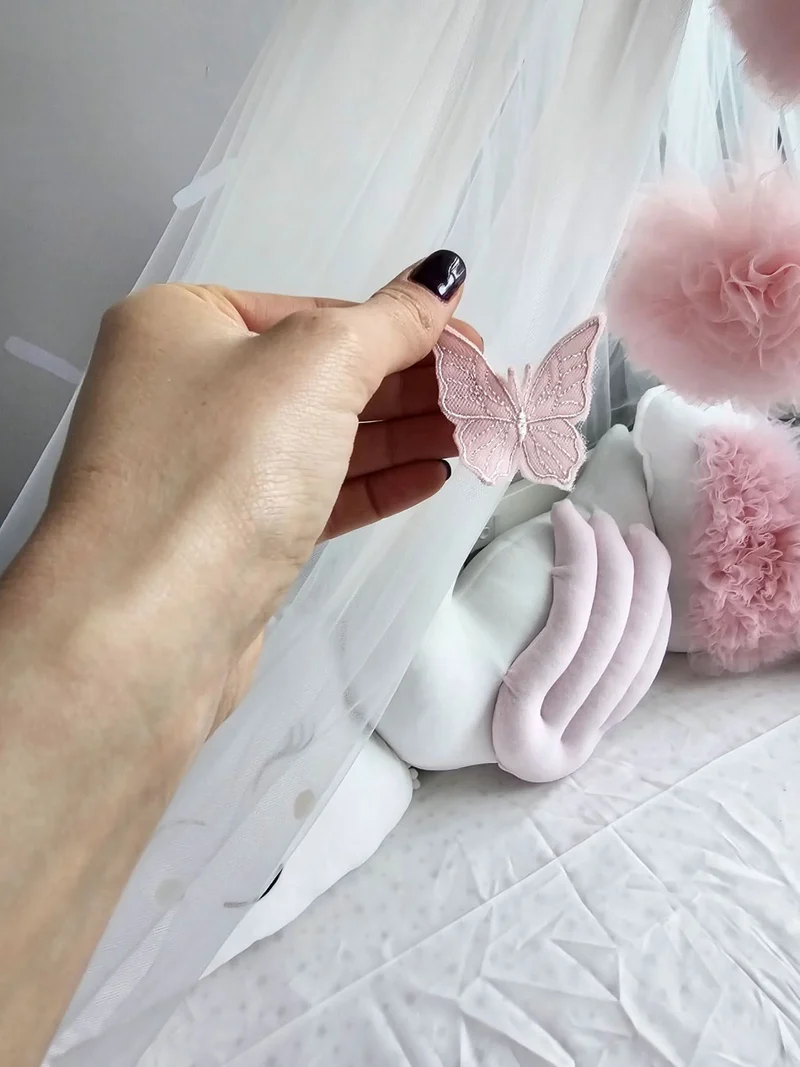 Baby Girl Bedding Set Light Pink - Princess Swan & Butterfly