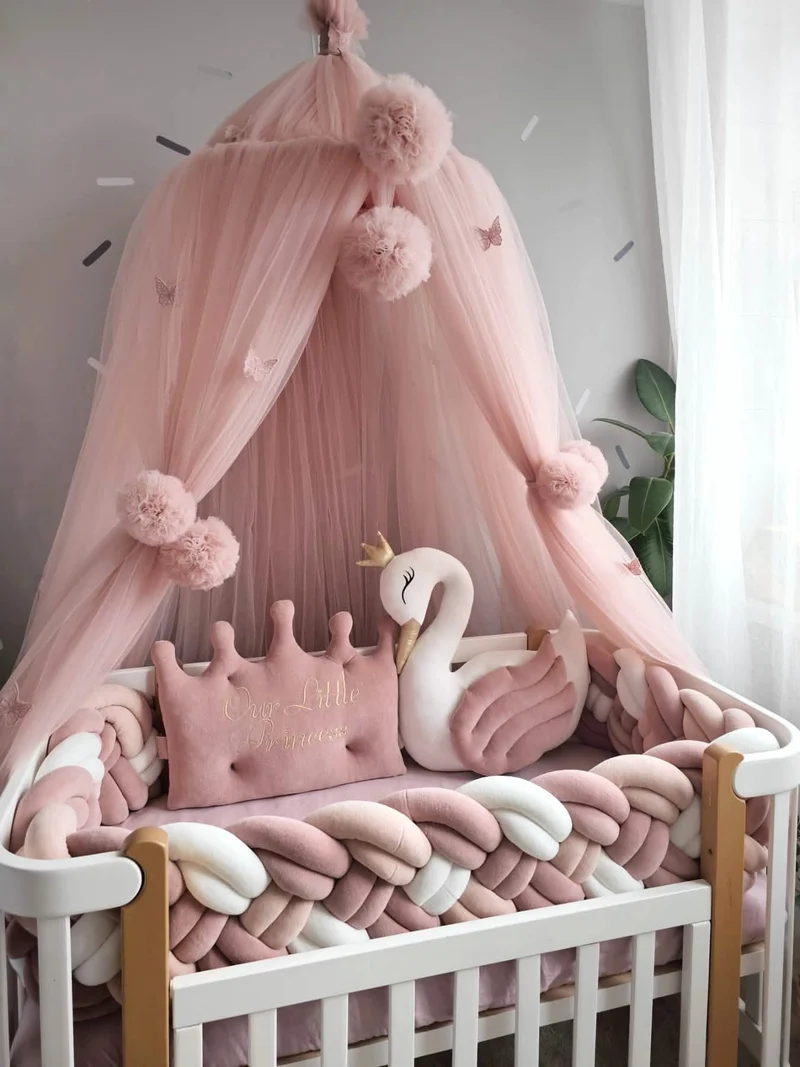 Premium Baby Girl Bedding Set - Princess Swan & Crown