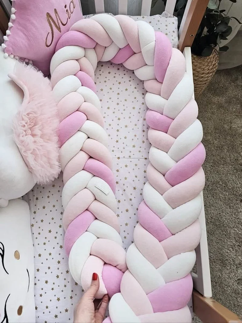 Crib Bumper Pink 15 cm