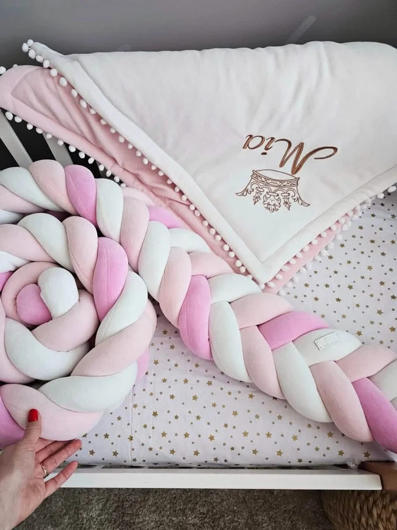 Crib Bumper Pink 15 cm