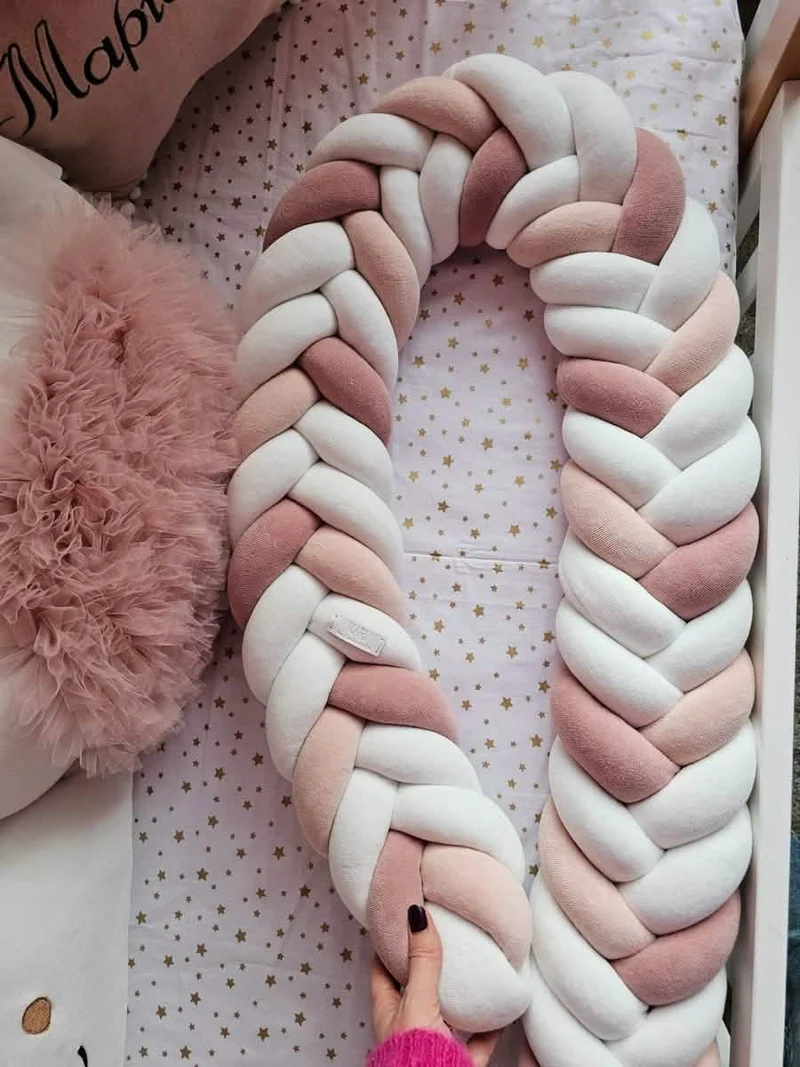 Crib Bumper Pink 15 cm