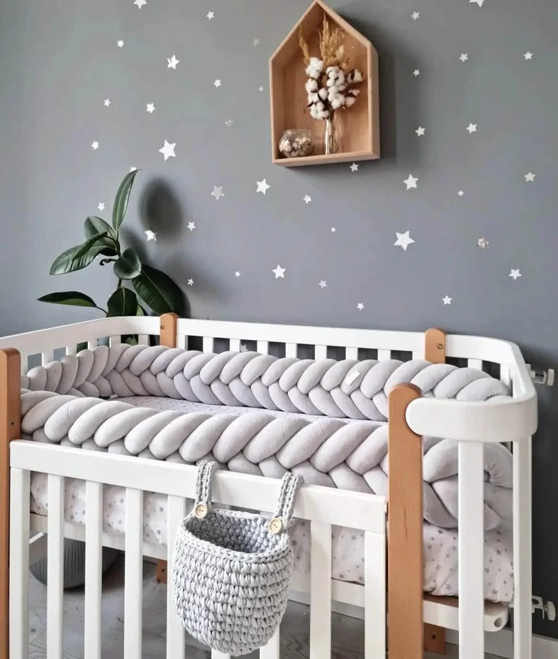 Crib Bumper Pink 15 cm