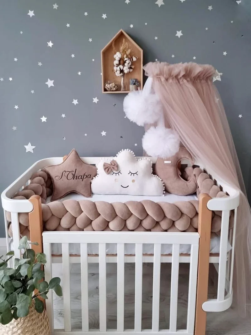 Baby Bedding Set Cappuccino - Cloud Face, Star & Moon