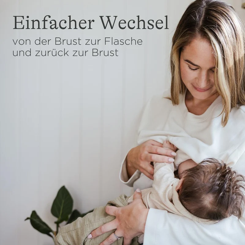 Glas Babyflasche mit NaturalWave® Sauger S, 160 ml