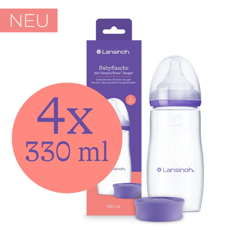 NEU: Babyflasche mit NaturalWave® Sauger L, 4 x 330ml