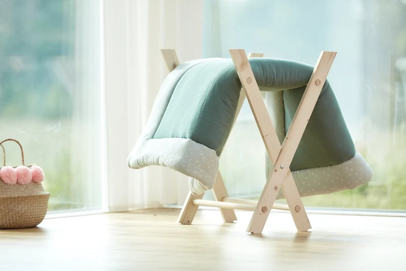 Krabbeldecke aus Musselin – Uni, weich & luftig