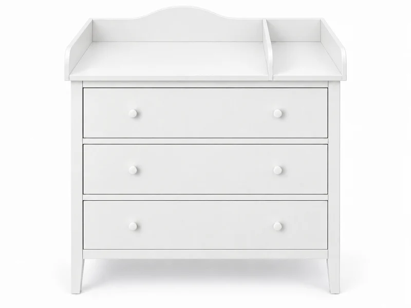 Wickelaufsatz für GULLABERG-Kommode mit 3 Schubladen – XXL, weiß, mit Trennfach – Wickelfläche 78 × 78 cm